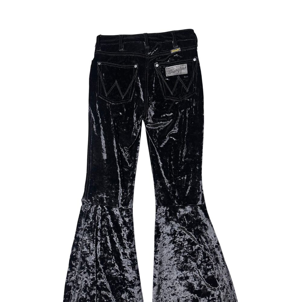 Wrangler Black Velvet High Rise Flare Pants - Picture 5 of 11